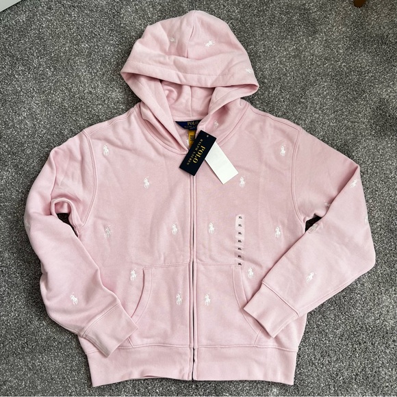 Polo Ralph Lauren embroidered logo hoodie jacket NWT